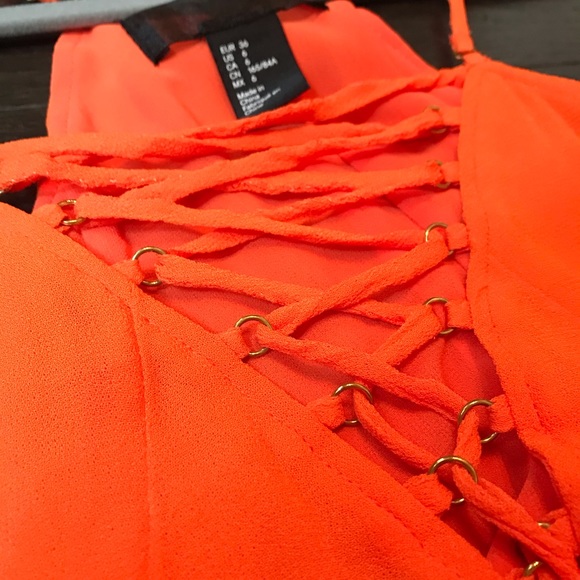 H&M Orange Criss-Cross Minidress - Picture 2 of 8